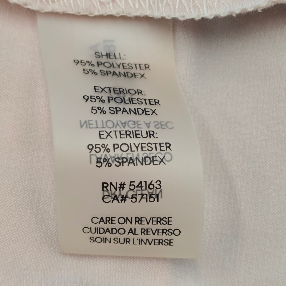 Karl Lagerfeld Paris Blush Pink Tie Neck Sleeveless Blouse Faux Pearl Accent M - Picture 5 of 9